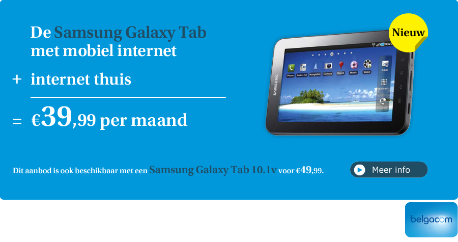 Internet + Samsung Galaxy Tab